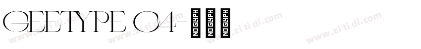 GEETYPE C4字体转换